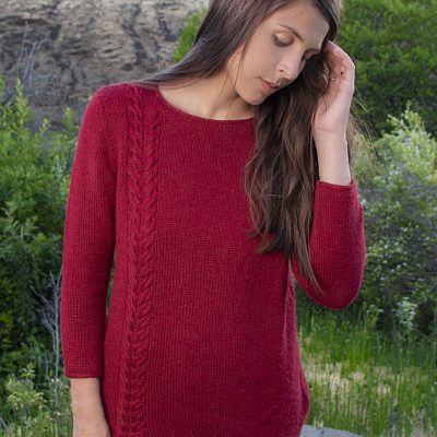 Cascading Cables Denali alpaca merino wool