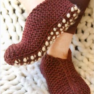 PC131 Retro Thrum Slippers Pattern Download