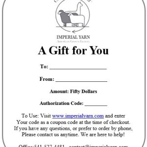 Imperial Yarn Gift Certificate