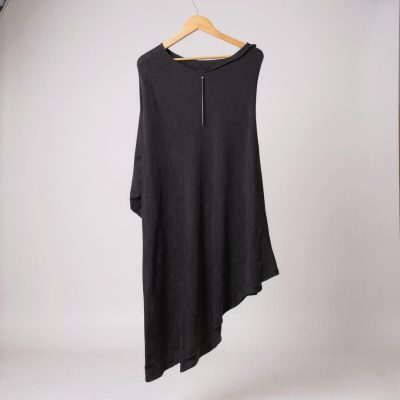 Dark Charcoal merino wool and cotton
