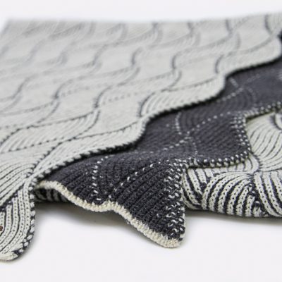 Reflections Merino Wrap - Charcoal/Natural Merino wool