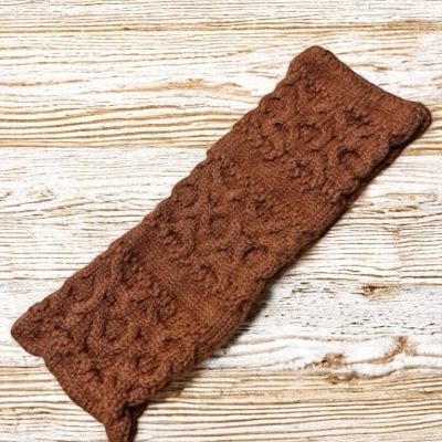 Amber on wood cotton wool alpaca