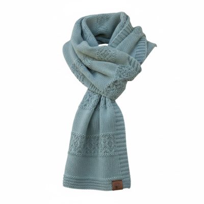 Circles Scarf Ghost cotton, alpaca and merino wool