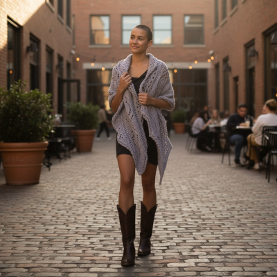 glamour shawl cafe merino wool and alpaca