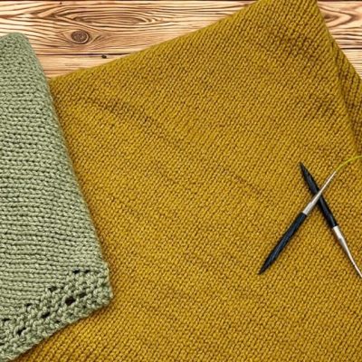 Eyelet baby blanket2 merino wool