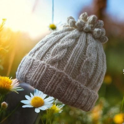 Cable Hat daisys merino wool