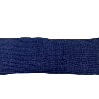 Plain Navy Headband alpaca merino wool