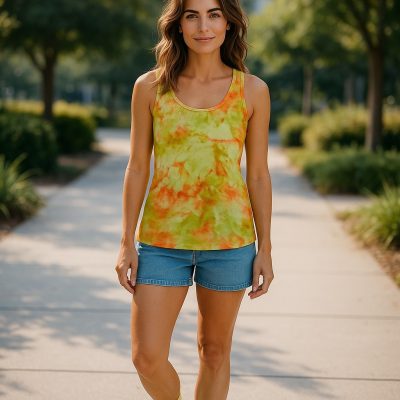 ice dyed tank top cotton