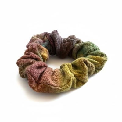 Scrunchie Multi Color Leaves merino wool