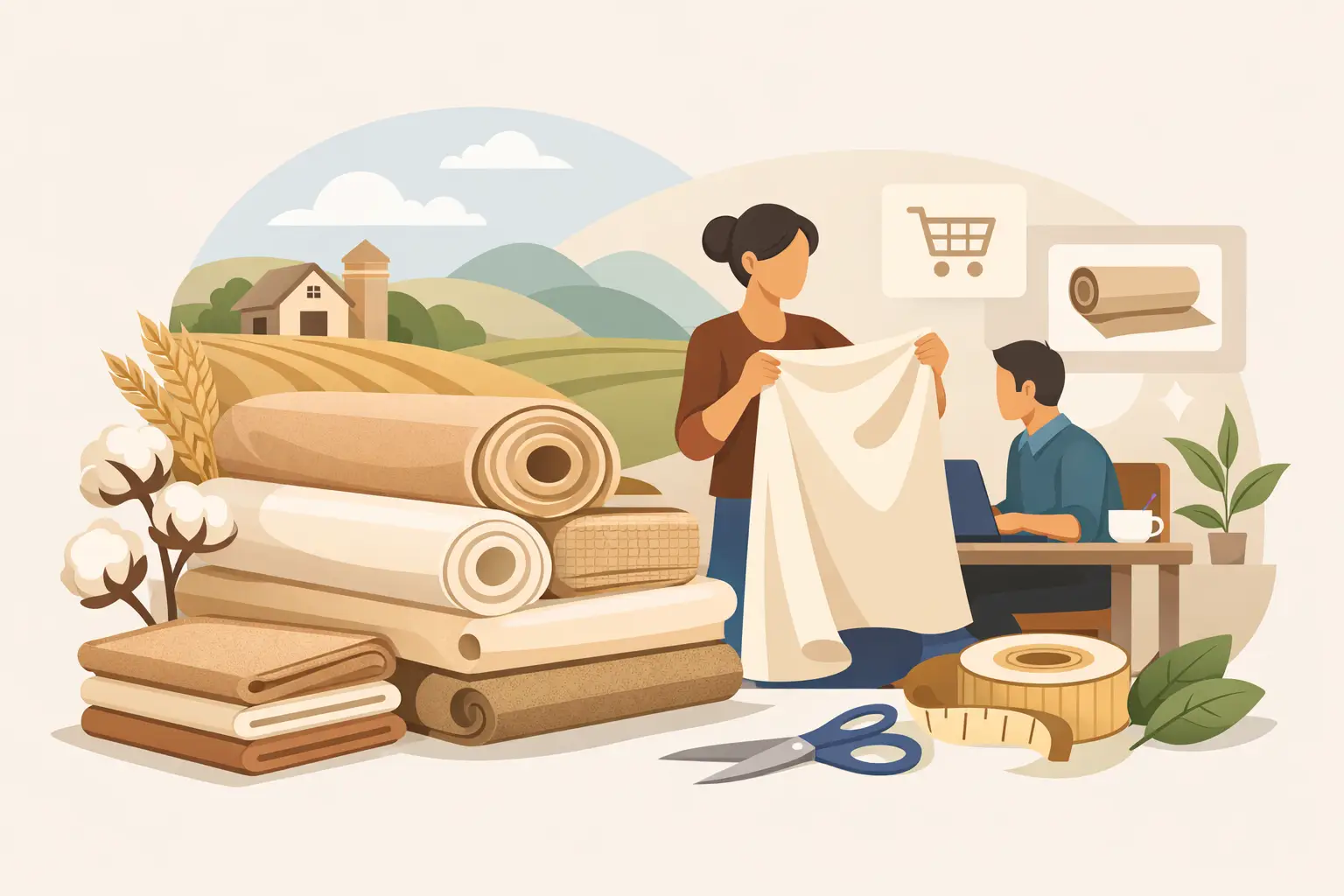 How to Buy Natural Fiber Fabric by Yard
